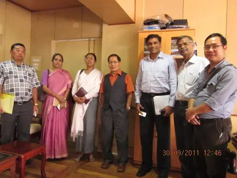 NIMH OFFICIALS MEETING WITH CHIEF SECRETARY LALTHARA AT THE  SECRETARIAT 